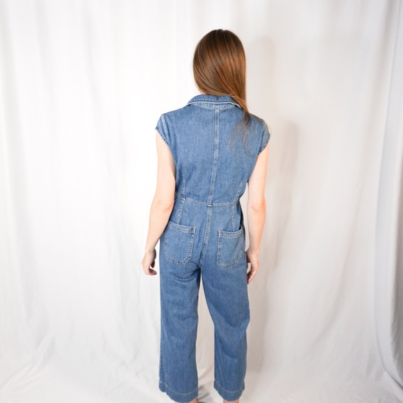 FREE PEOPLE Unchained Melody Jumpsuit Blue Denim - Picture 5 of 7